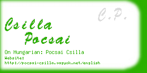 csilla pocsai business card